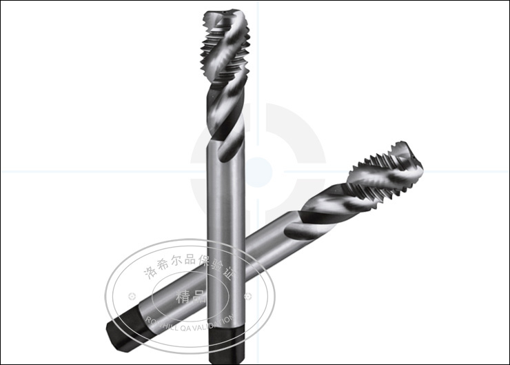 The whole hard alloy spiral tap